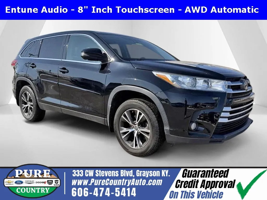 Black 2019 Toyota Highlander LE Plus for sale in Grayson, KY