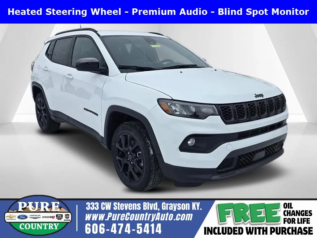 White 2026 Jeep Compass Latitude for sale in Grayson, KY