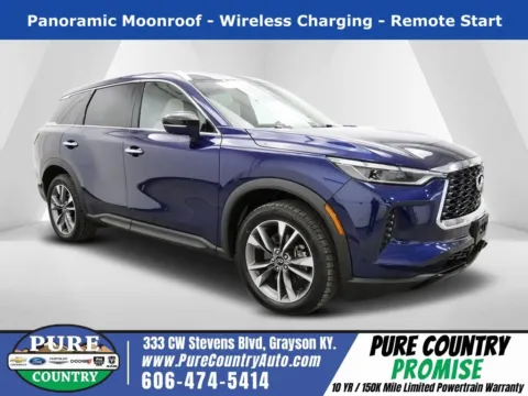 Blue 2023 INFINITI QX60 LUXE for sale in Grayson, KY