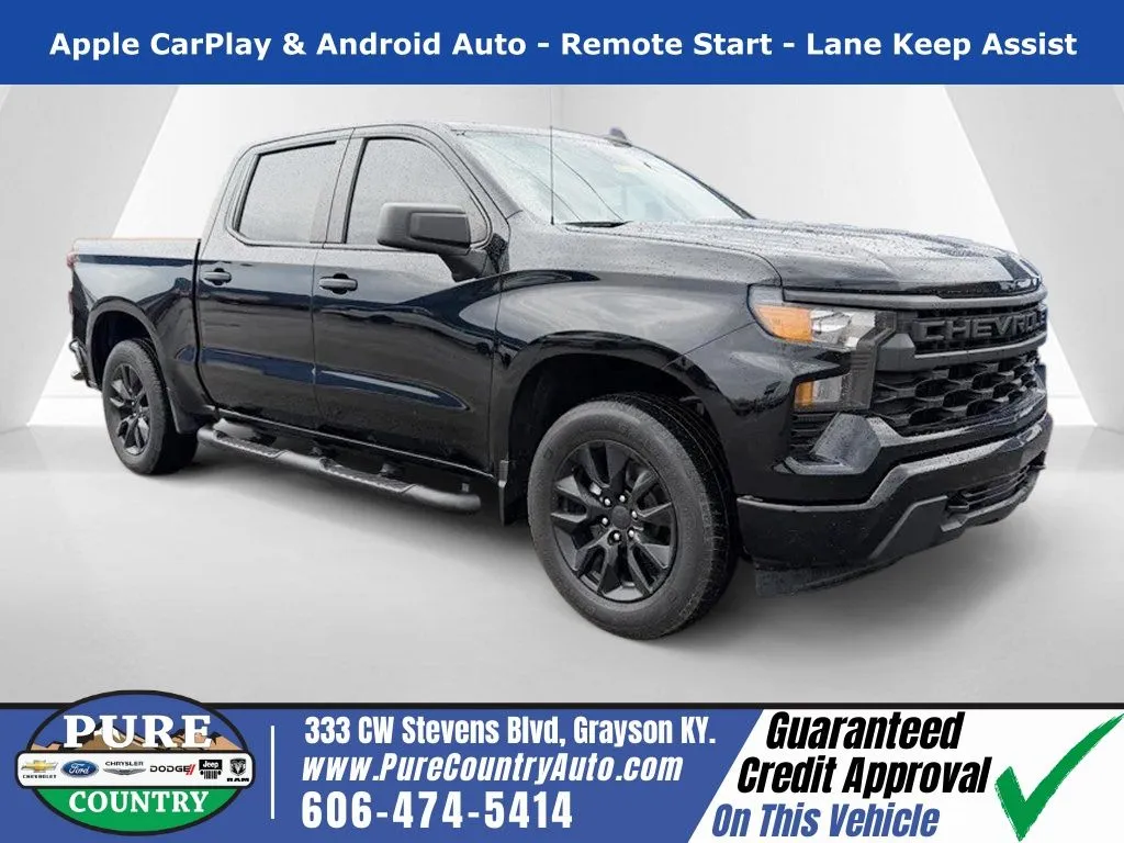 Black 2023 Chevrolet Silverado 1500 Custom for sale in Grayson, KY