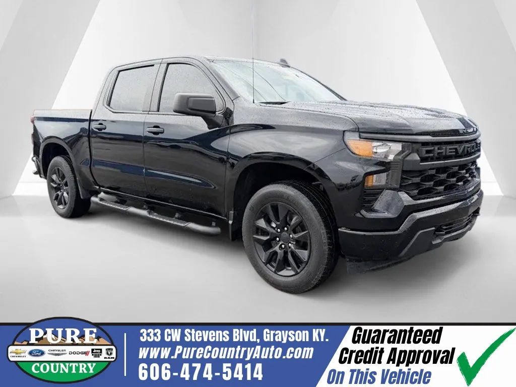 Black 2023 Chevrolet Silverado 1500 Custom for sale in Grayson, KY