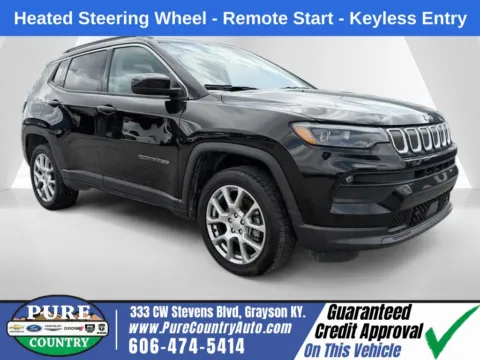 Black 2022 Jeep Compass Latitude Lux for sale in Grayson, KY