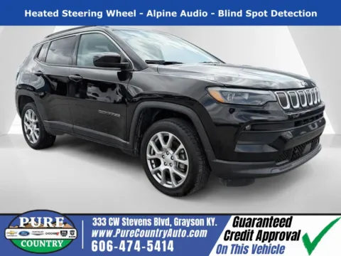 Black 2022 Jeep Compass Latitude Lux for sale in Grayson, KY