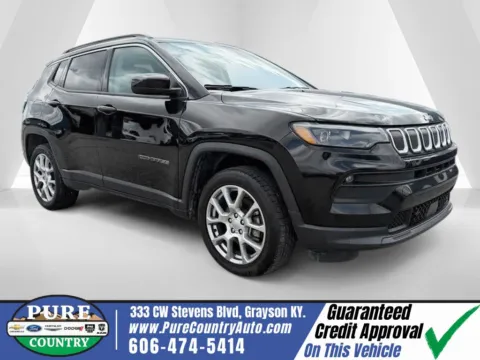 Black 2022 Jeep Compass Latitude Lux for sale in Grayson, KY