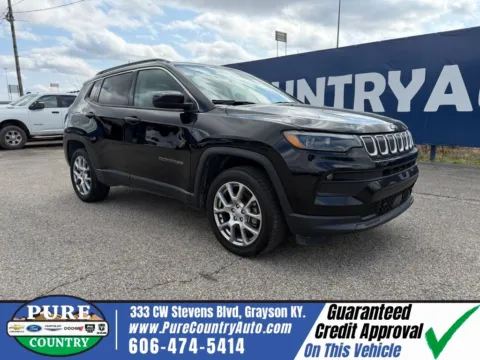 Black 2022 Jeep Compass Latitude Lux for sale in Grayson, KY