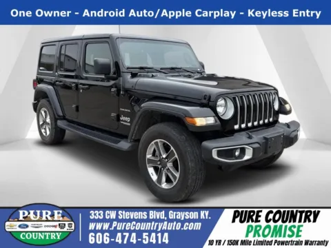 Black 2021 Jeep Wrangler Unlimited Sahara for sale in Grayson, KY