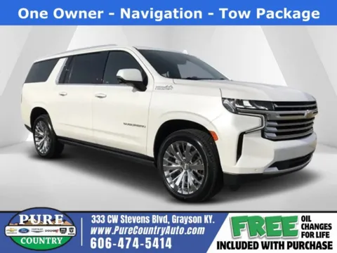 White 2021 Chevrolet Suburban High Country for sale in Grayson, KY