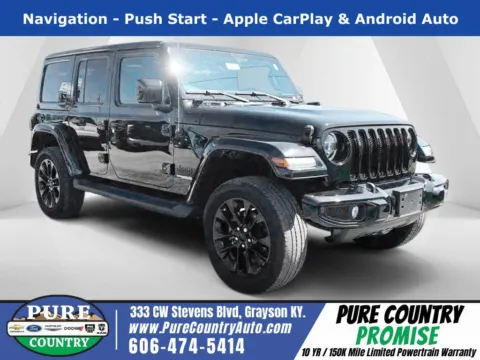 Black 2021 Jeep Wrangler Unlimited Sahara High Altitude for sale in Grayson, KY