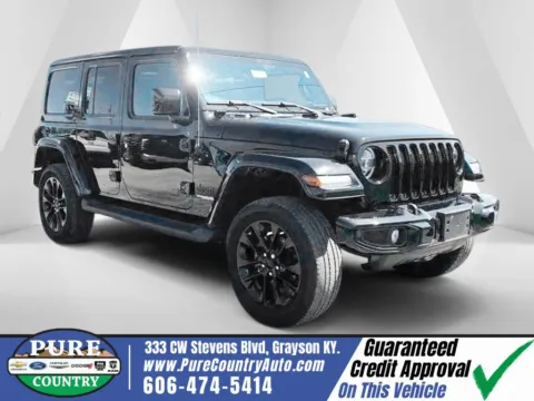 Black 2021 Jeep Wrangler Unlimited Sahara High Altitude for sale in Grayson, KY