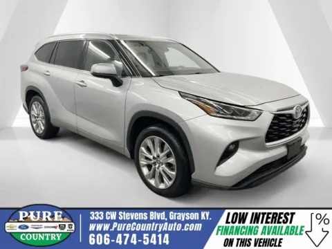 Silver 2023 Toyota Highlander Hybrid Limited for sale in Grayson, KY