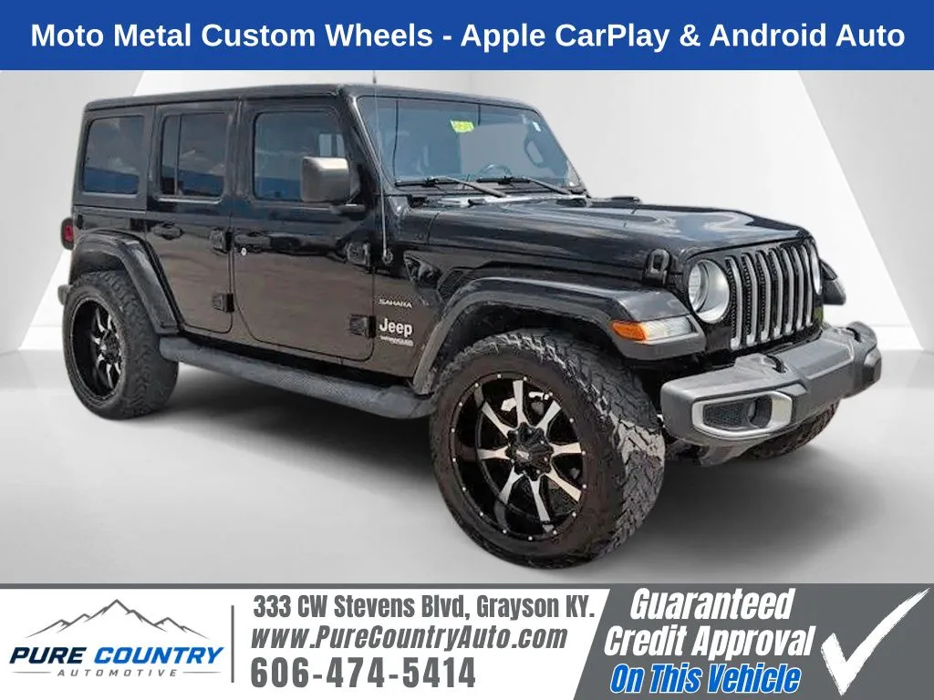 Black 2020 Jeep Wrangler Unlimited Sahara for sale in Grayson, KY