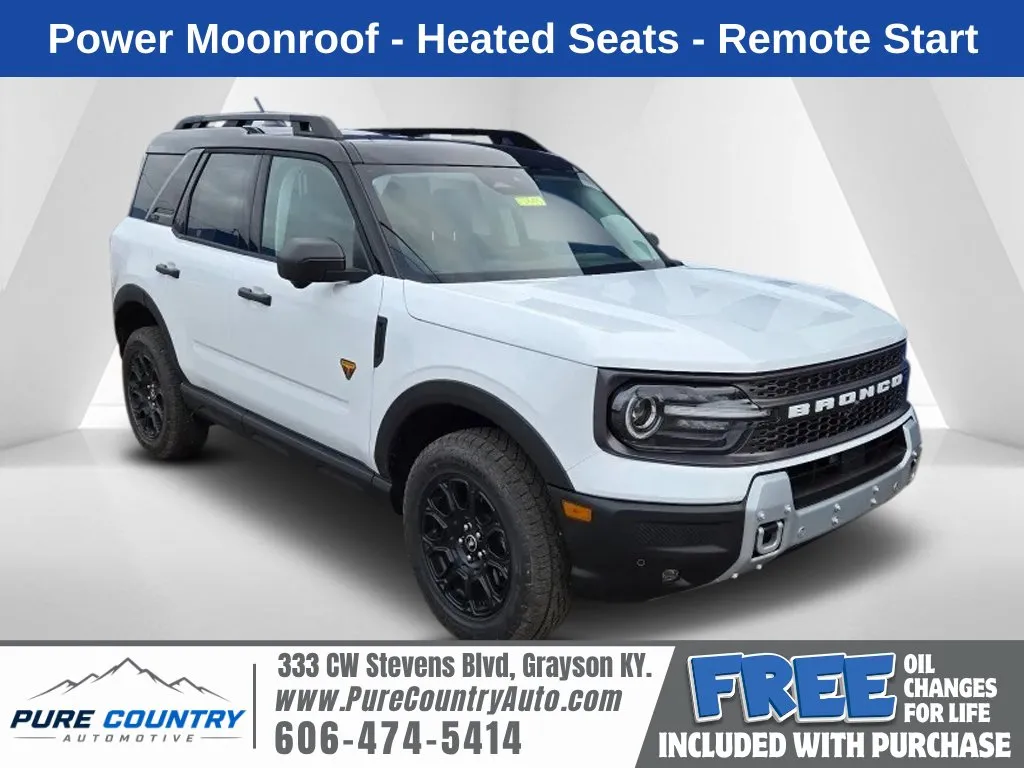 White 2025 Ford Bronco Sport Badlands for sale in Grayson, KY