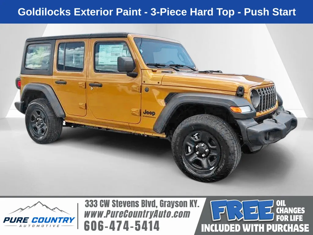 Gold 2026 Jeep Wrangler Sport for sale in Grayson, KY