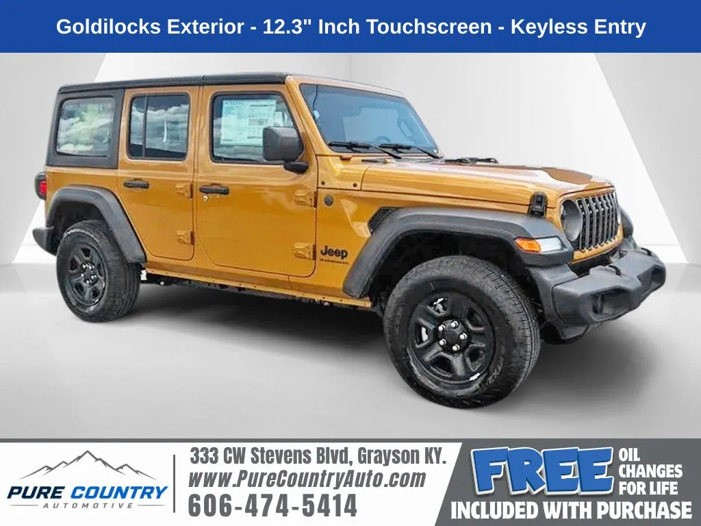 Gold 2026 Jeep Wrangler Sport for sale in Grayson, KY