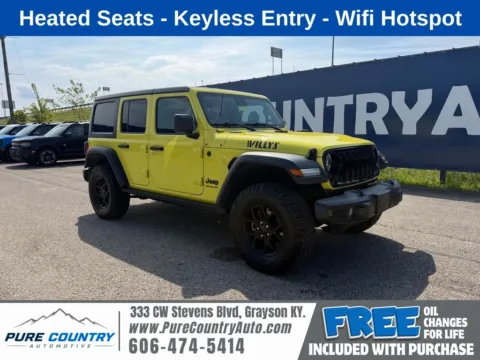 Yellow 2024 Jeep Wrangler Willys for sale in Grayson, KY