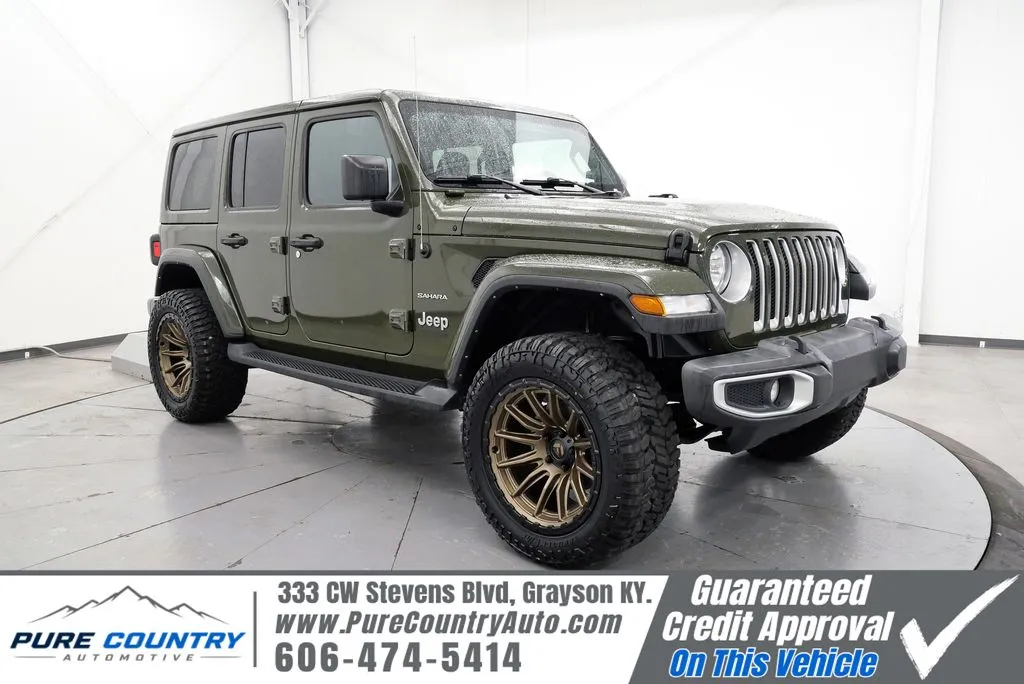 Green 2022 Jeep Wrangler Unlimited Sahara for sale in Grayson, KY