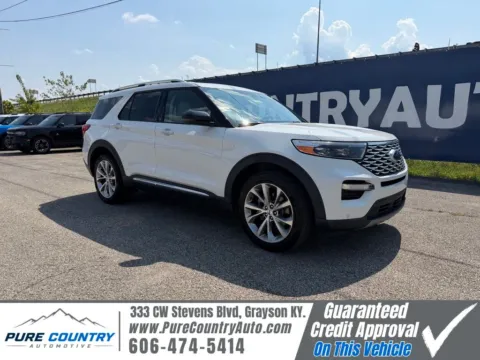 White 2021 Ford Explorer Platinum for sale in Grayson, KY