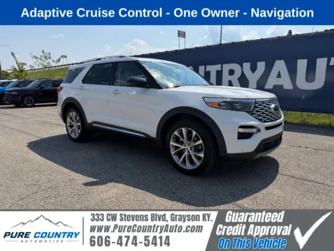 White 2021 Ford Explorer Platinum for sale in Grayson, KY