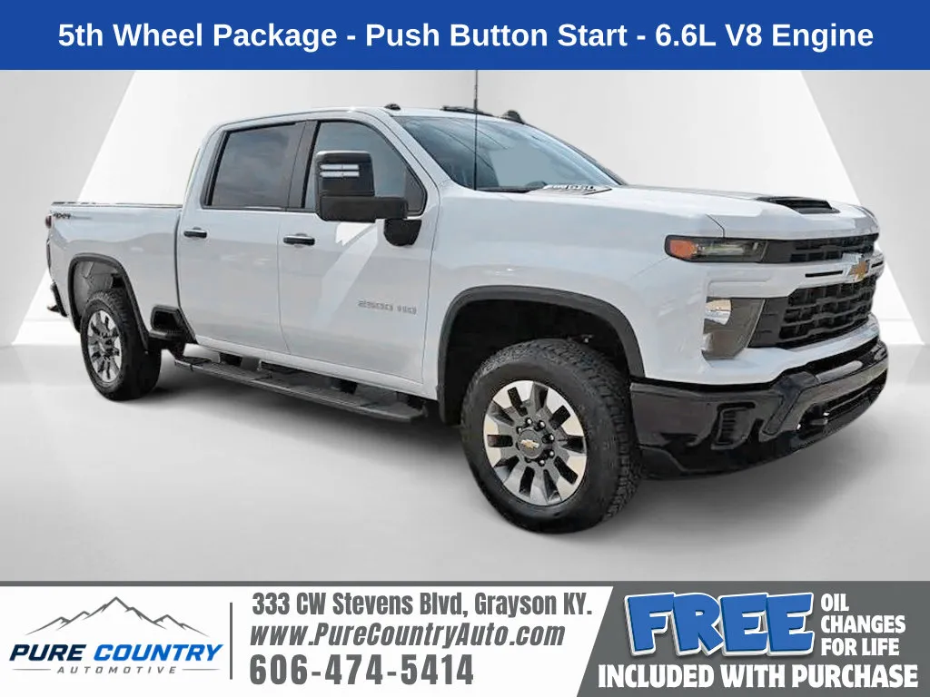 White 2026 Chevrolet Silverado 2500 HD Custom for sale in Grayson, KY