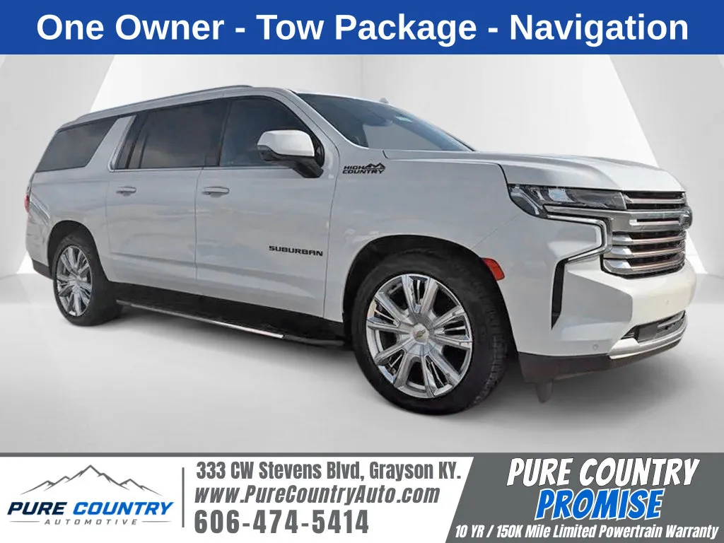 White 2023 Chevrolet Suburban High Country for sale in Grayson, KY