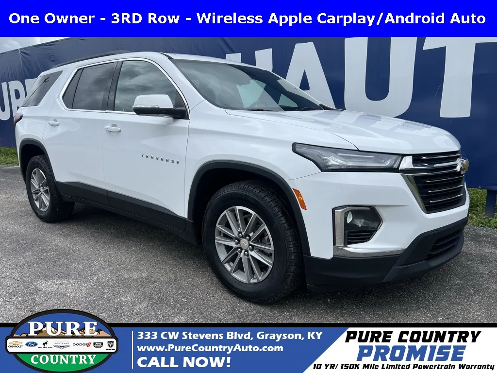 White 2022 Chevrolet Traverse LT for sale in Grayson, KY