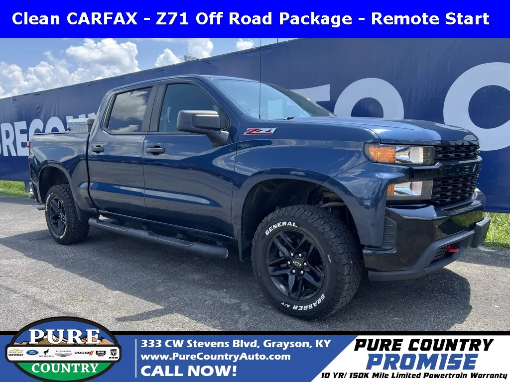 Blue 2020 Chevrolet Silverado 1500 Custom Trail Boss for sale in Grayson, KY