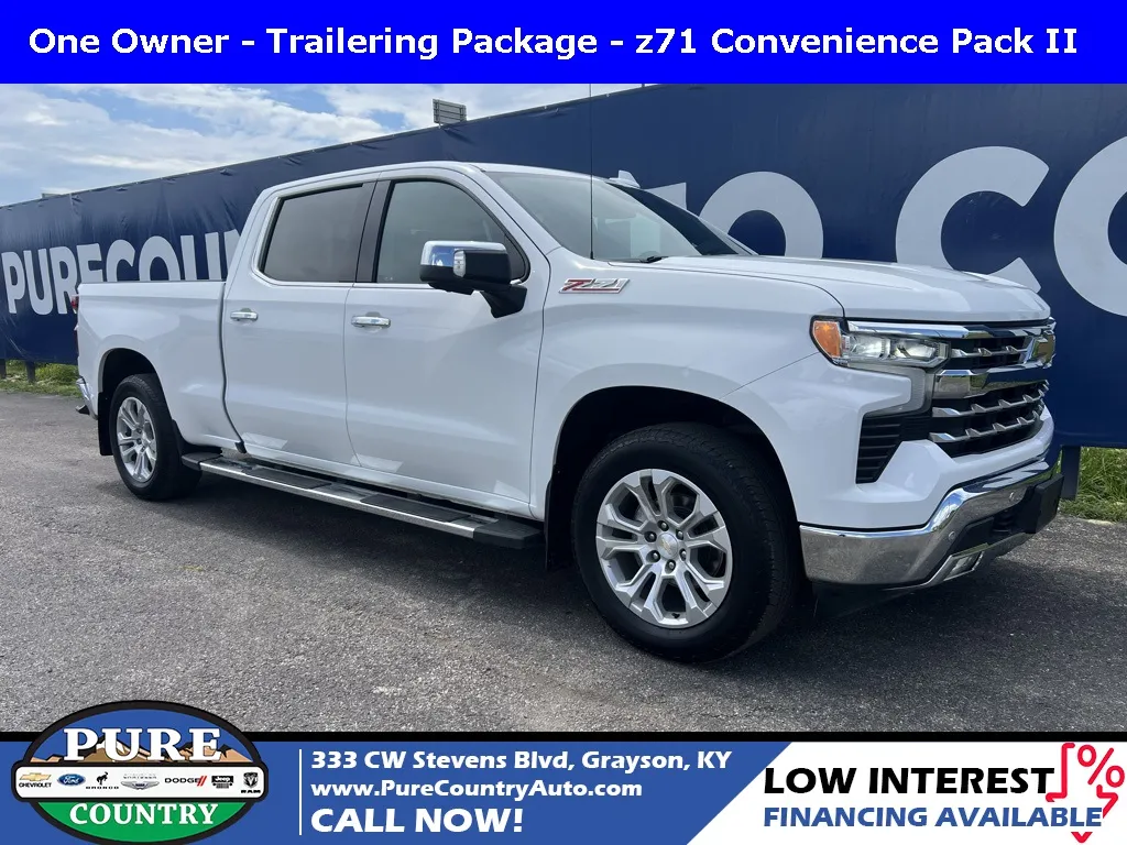 White 2023 Chevrolet Silverado 1500 LTZ for sale in Grayson, KY
