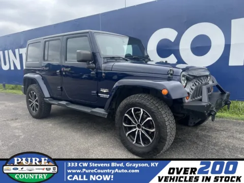 Blue 2013 Jeep Wrangler Unlimited Sahara for sale in Grayson, KY