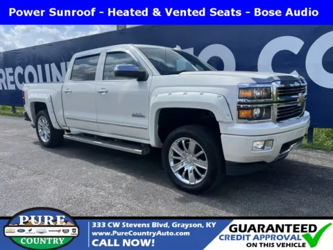 White 2015 Chevrolet Silverado 1500 High Country for sale in Grayson, KY