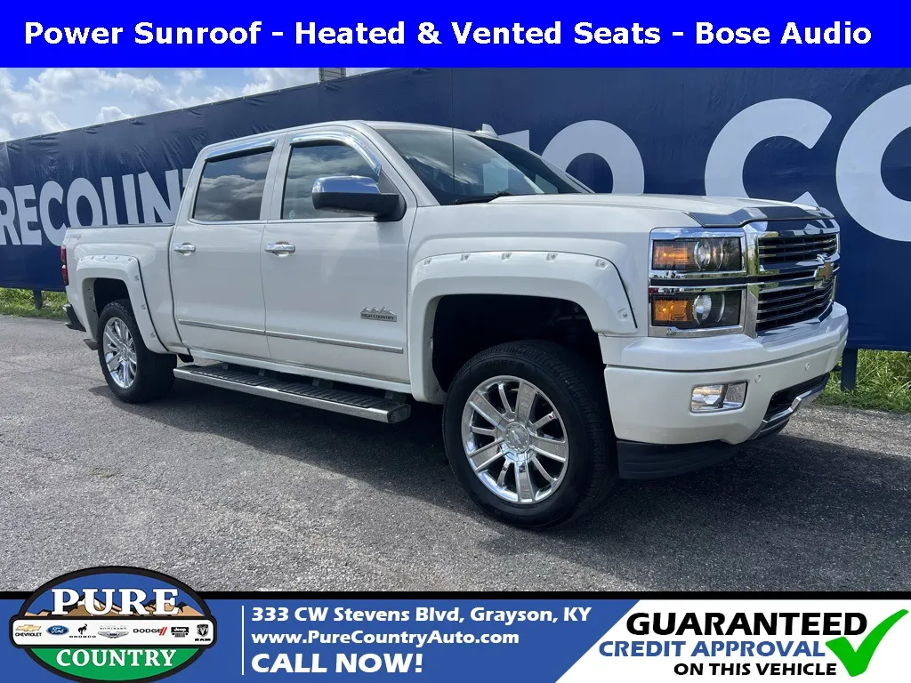 White 2015 Chevrolet Silverado 1500 High Country for sale in Grayson, KY