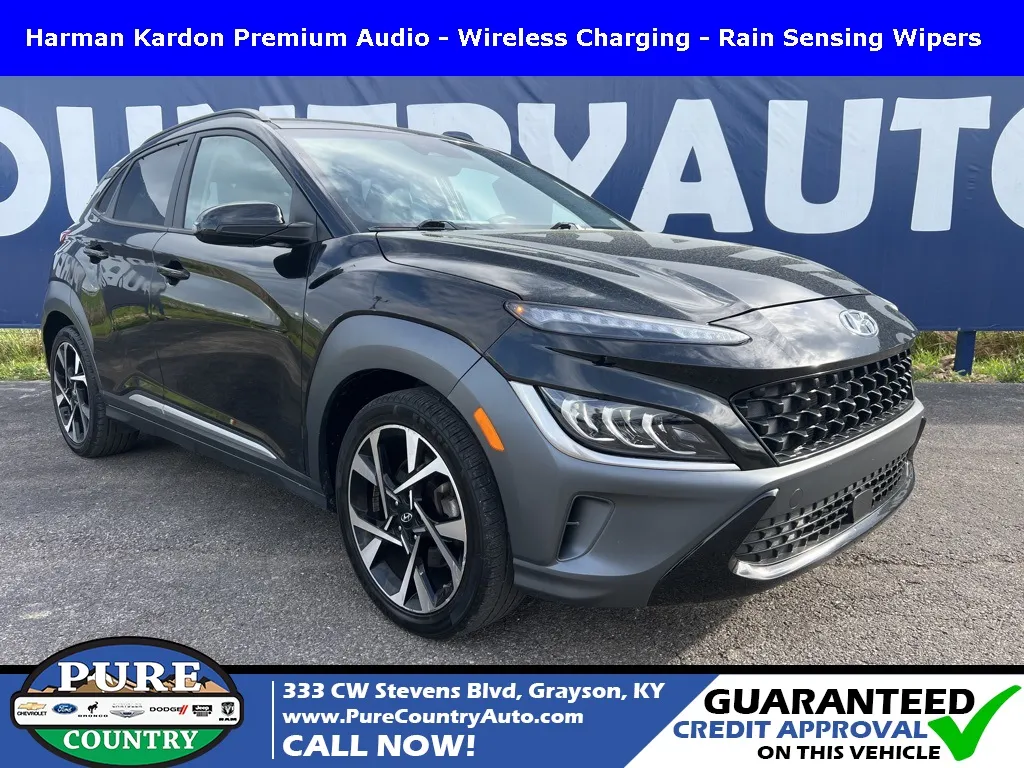 Black 2022 Hyundai Kona Limited for sale in Grayson, KY