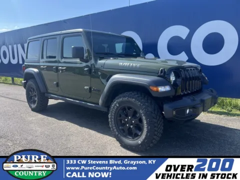 Green 2021 Jeep Wrangler Unlimited Willys for sale in Grayson, KY