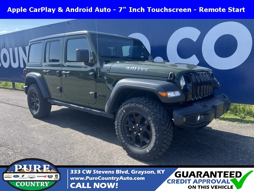 Green 2021 Jeep Wrangler Unlimited Willys for sale in Grayson, KY