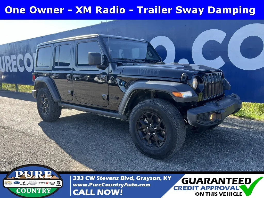 Black 2021 Jeep Wrangler Unlimited Willys for sale in Grayson, KY