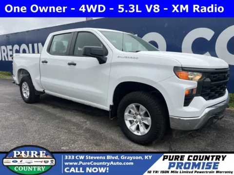 White 2023 Chevrolet Silverado 1500 WT for sale in Grayson, KY