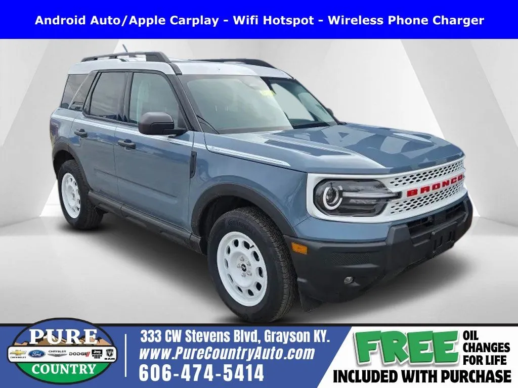 Gray 2025 Ford Bronco Sport Heritage for sale in Grayson, KY