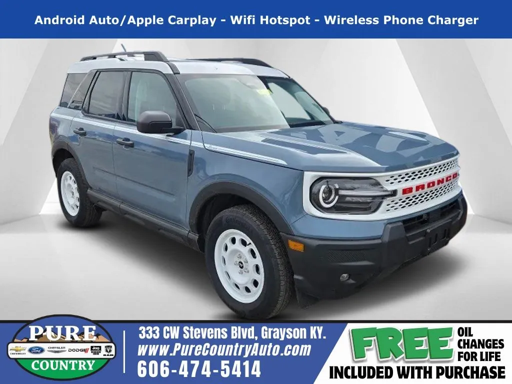 Gray 2025 Ford Bronco Sport Heritage for sale in Grayson, KY