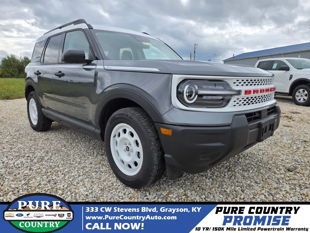 Gray 2025 Ford Bronco Sport Heritage for sale in Grayson, KY