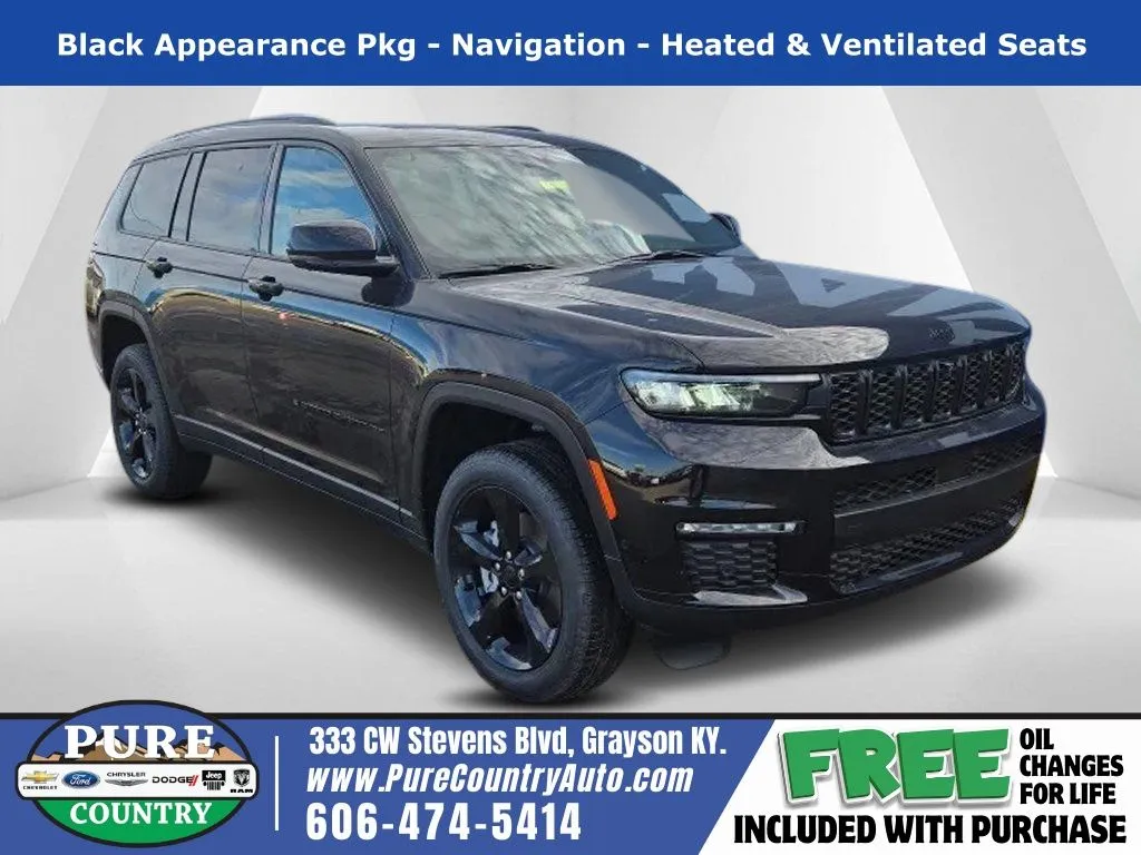 Black 2025 Jeep Grand Cherokee L Limited for sale in Grayson, KY