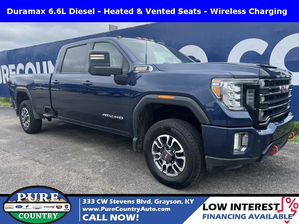 Blue 2021 GMC Sierra 2500HD AT4 for sale in Grayson, KY