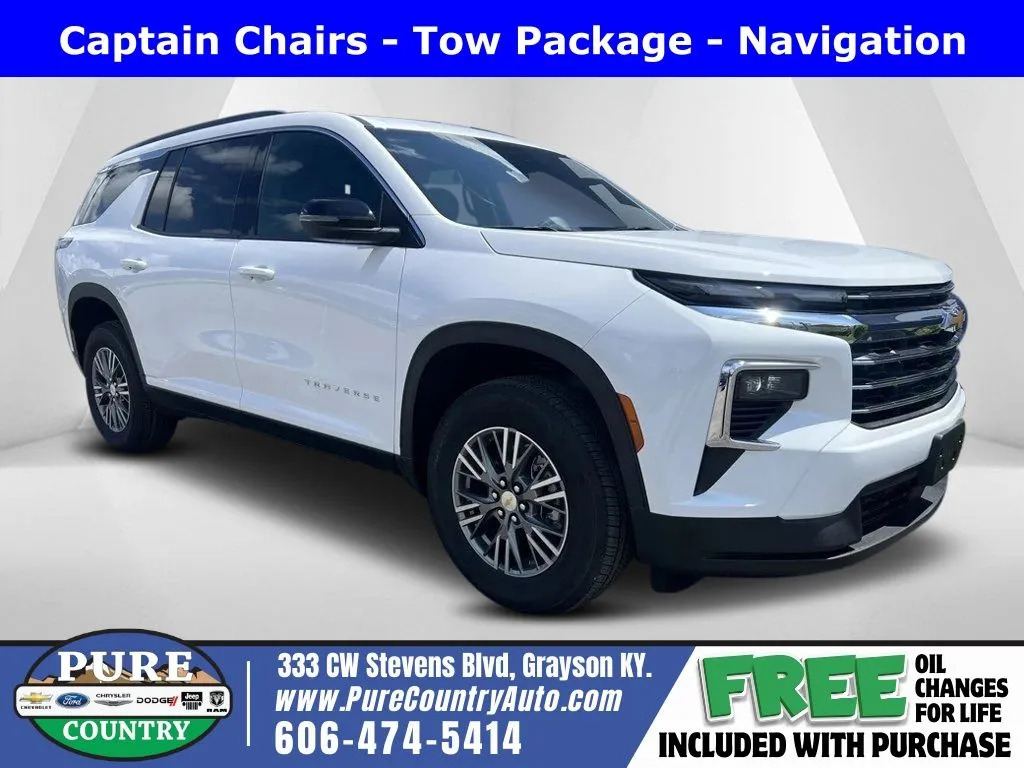 White 2025 Chevrolet Traverse LT for sale in Grayson, KY