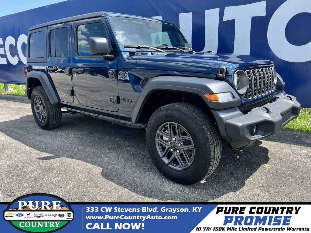Blue 2025 Jeep Wrangler Sport S for sale in Grayson, KY