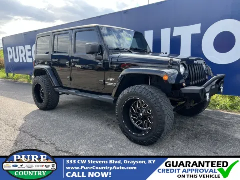 Black 2017 Jeep Wrangler Unlimited Sahara for sale in Grayson, KY