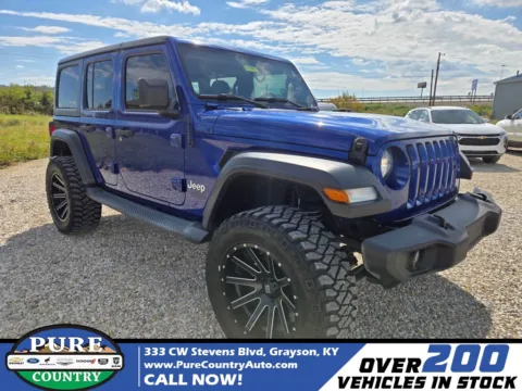 Blue 2018 Jeep Wrangler Unlimited Sport S for sale in Grayson, KY