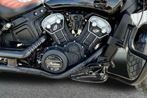 Another view of 2023 Indian SCOUT BOBBER ABS, BLACK METALLIC, 49ST Base for sale in Winchester, VA at Valley Cycle Center