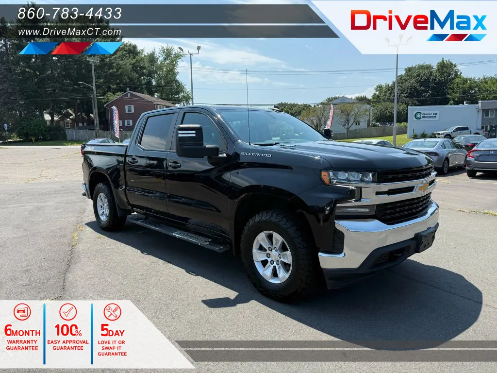 Black 2021 Chevrolet Silverado 1500 Crew Cab LT Pickup 4D 5 3/4 ft for sale in Manchester, CT