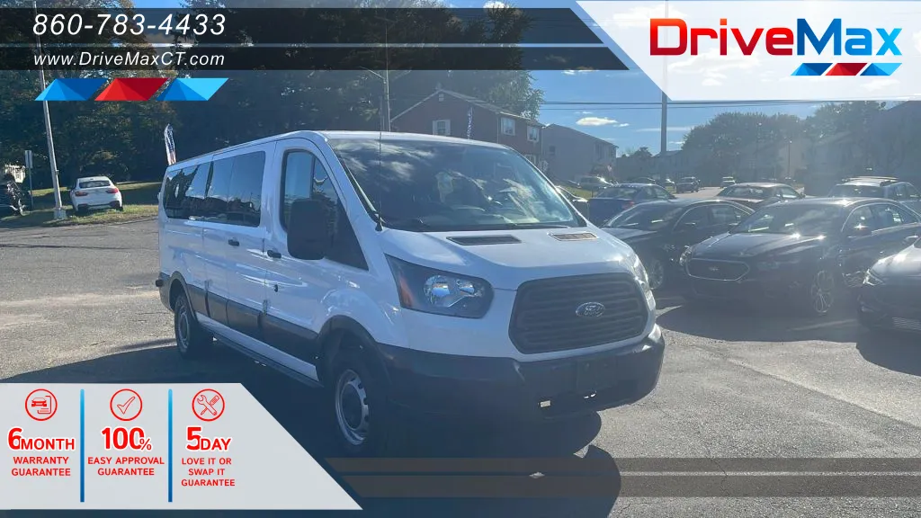 White 2017 Ford Transit 350 Wagon XLT w/Low Roof w/60/40 Side Door Van 3D for sale in Manchester, CT