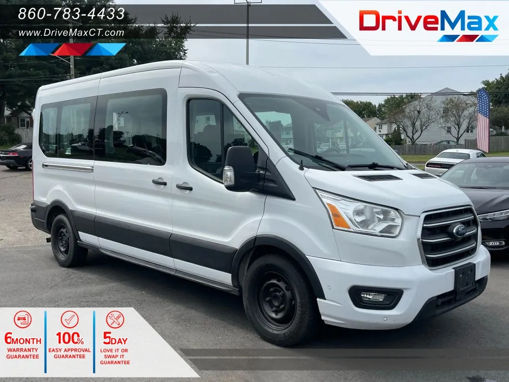 White 2020 Ford Transit 350 Passenger Van XLT w/Medium Roof Van 3D for sale in Manchester, CT
