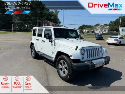 White 2017 Jeep Wrangler Unlimited Sahara Sport Utility 4D for sale in Manchester, CT