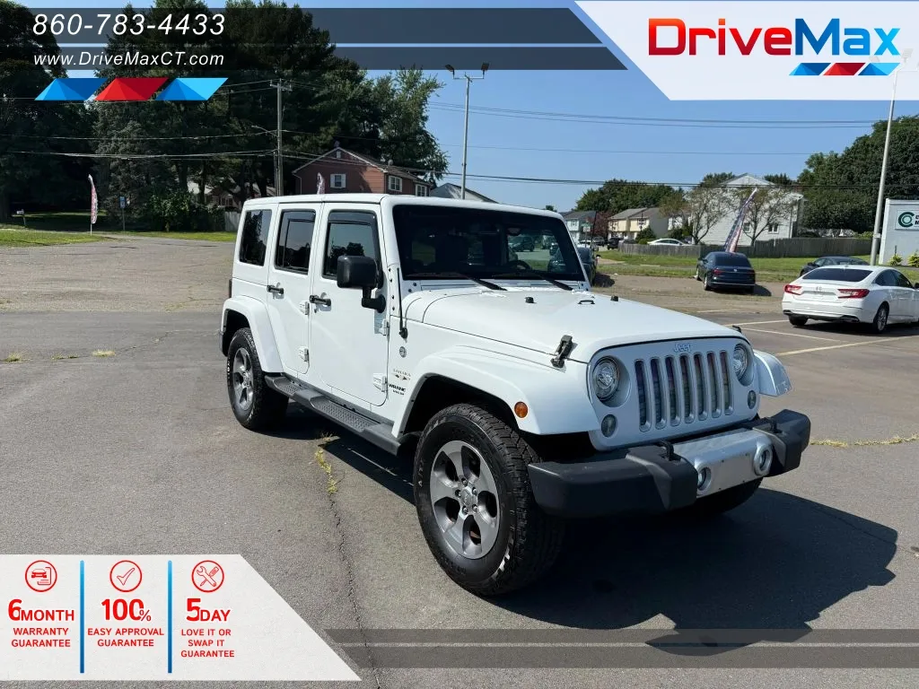 White 2017 Jeep Wrangler Unlimited Sahara Sport Utility 4D for sale in Manchester, CT